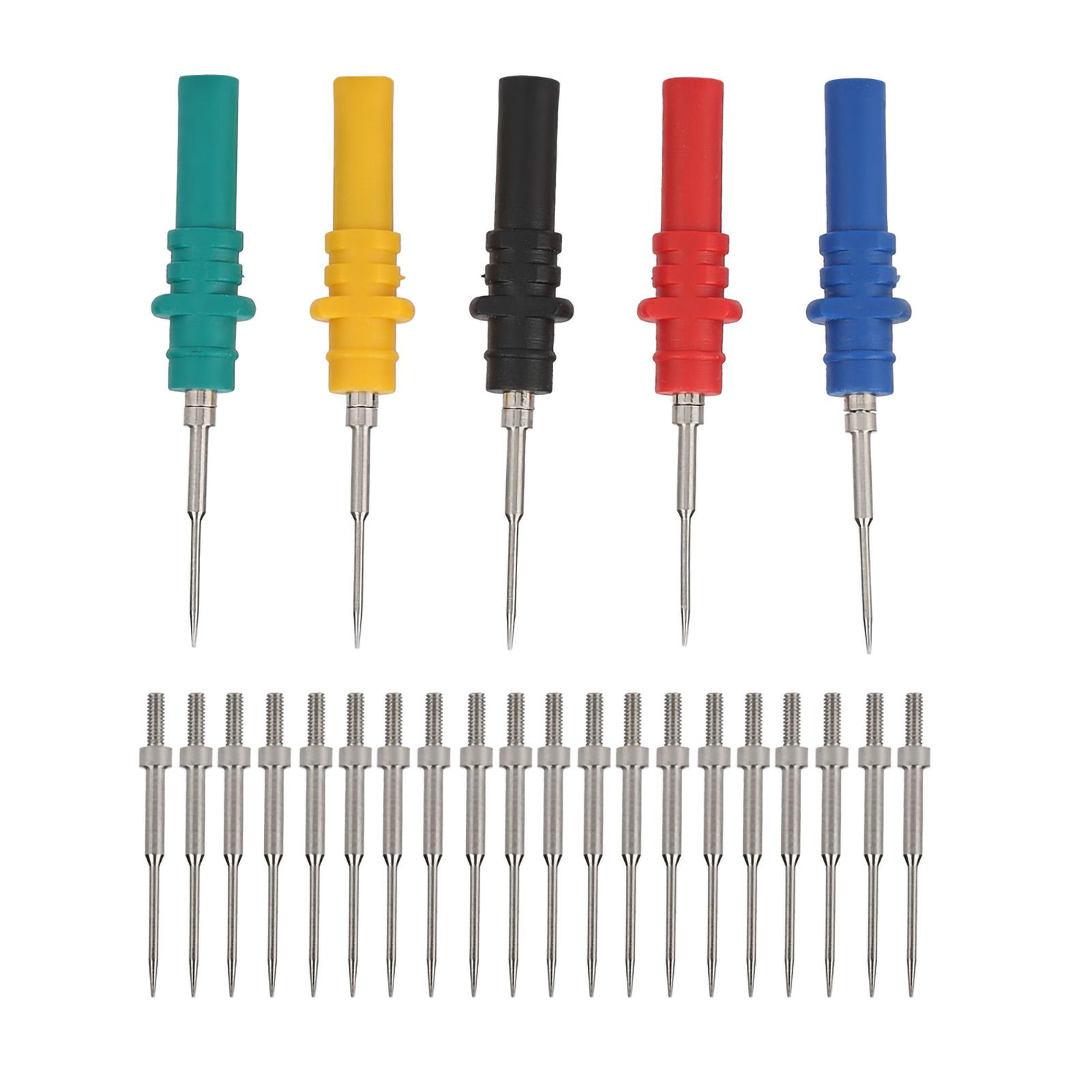 

Automotive Diagnosis Probe, Oscilloscope Test Probe with Banana Plug and Replacement Pins, Small Diameter for Insulation Piercing, Ideal for Small Con