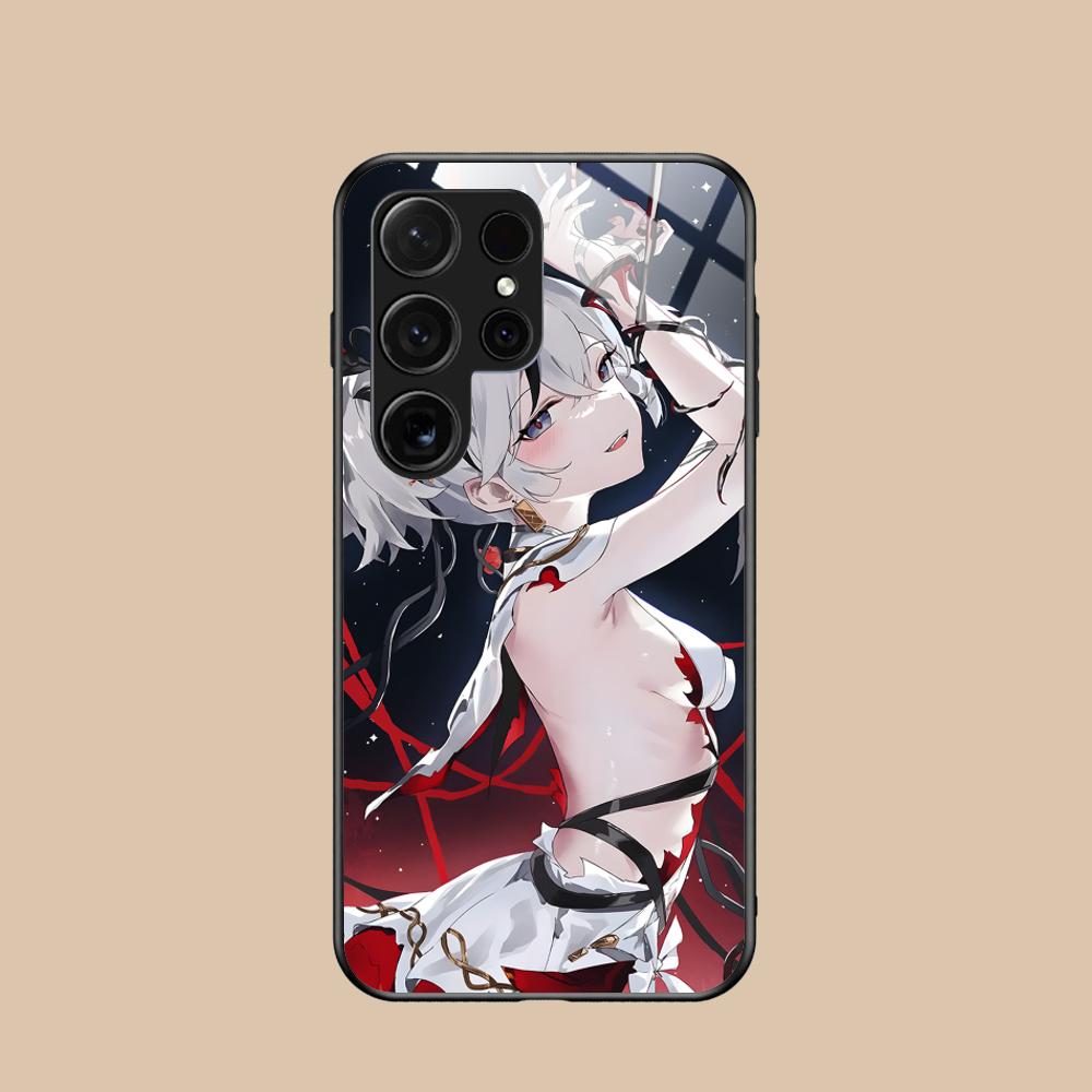 

Wuthering Waves Camellya Phone Case for Samsung Galaxy A56 55 54 53 52 51 36 35 34 23 16 15 5G Glass Colorful Cover Cover Pretty Galaxy A16
