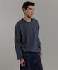 BLANKROOM Pencil Stripe Long Sleeve Tee_Indigo Blue