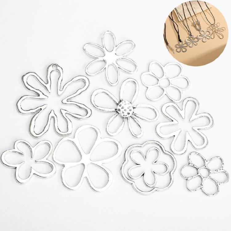 Elegant Irregular Flower Choker Necklace for Women Hollow Out Flower Beads