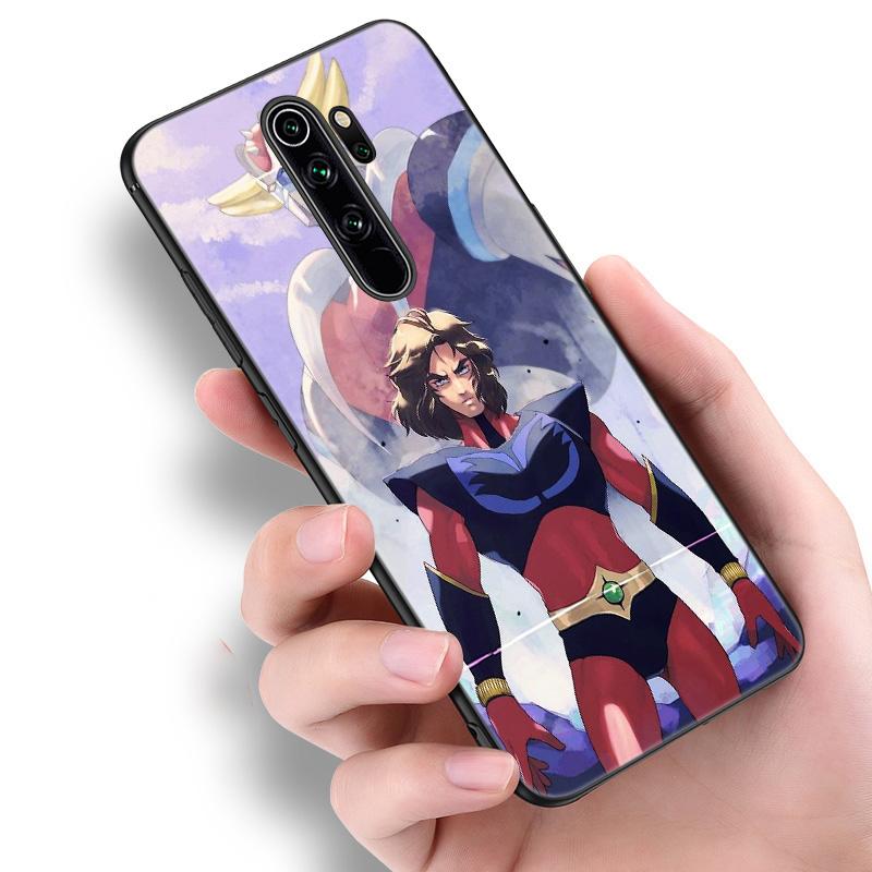 UFO Robot Grendizer Silicone Phone Case For Xiaomi Redmi Note 11 10 9 8 Pro 11T 10T 10S 9S 8T 9 9A 9C 9T Black Soft Cover Coque