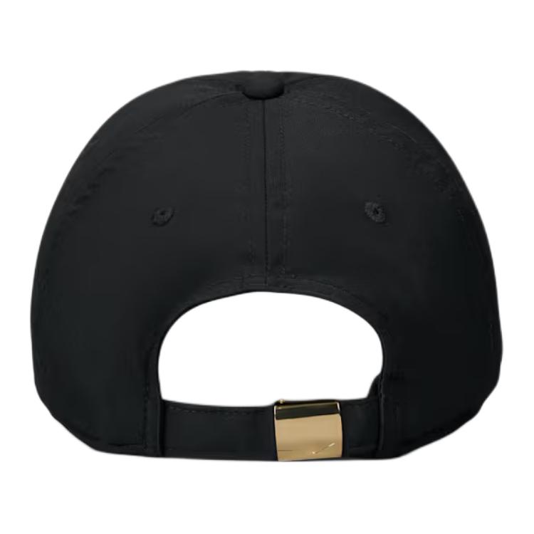 Nike Logo Polyester Baseball Cap Unisex Hats Black Gold FB5372-011