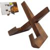 Wooden Kitchen Recipe Display Stand Dining Menu Holder Desktop Reading Bookend Study Book Rack