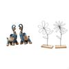 Modern Resin Elephant And Iron Flower Sculpture Ornament Art Craft Collectible Minimalist Decoration