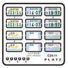 1/24 Pattern Number Plate (Mikan, Kumamon, Konyudo-kun) Plastic Model Part C24-11, Molded Color, 1/24 Scale