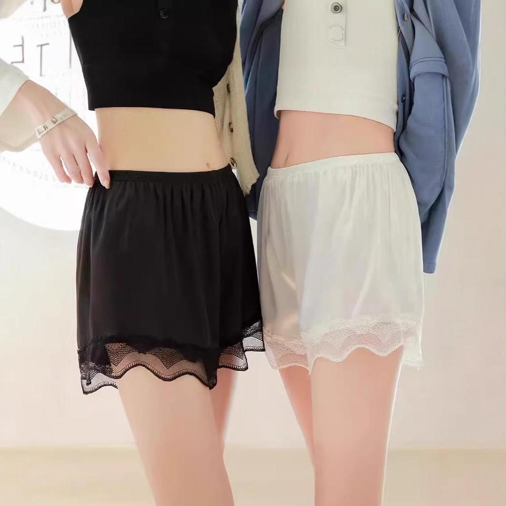 Lace Anti-Exposure Three-Quarter Summer Pajama Shorts for Women
