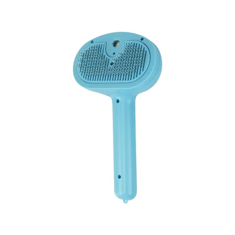 2-in-1 Pet Spray Comb with Water Tank & Release Button- Cat Grooming Brush for Shedding and Cleaning - Ergonomic Handle