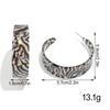Argolas de Brinco Circulares de Acrílico Estampadas de Leopardo Exageradas para Mulheres Brincos Huggies Geométricos de Resina Joia Statement Presente de Aniversário