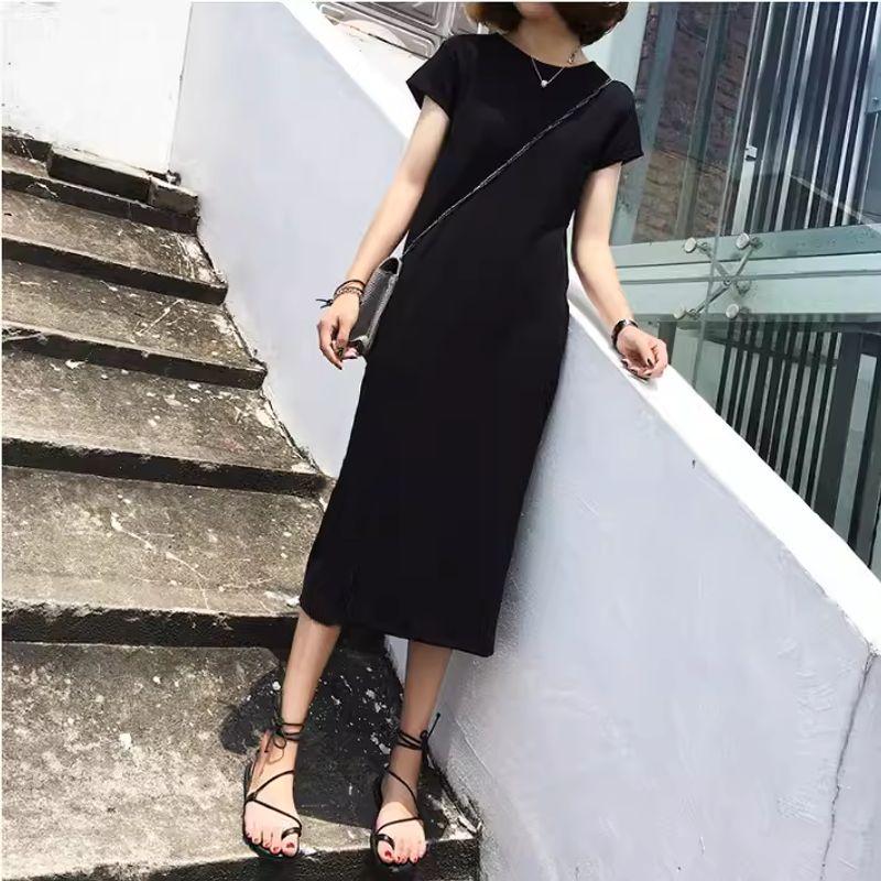 

Early Spring Black Slim Fit Inner Wear Small Size Dress Black does not split 4XL