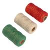 3 Roll Christmas Twine 2mm Diameter Each 328ft Length Cuttable Lightweight Gift Twine String for DIY Packaging