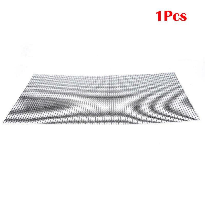 5pcs Bbq Grill Mesh Nonstick Mat Reusable Sheet Heat Resistant Baking Cooking