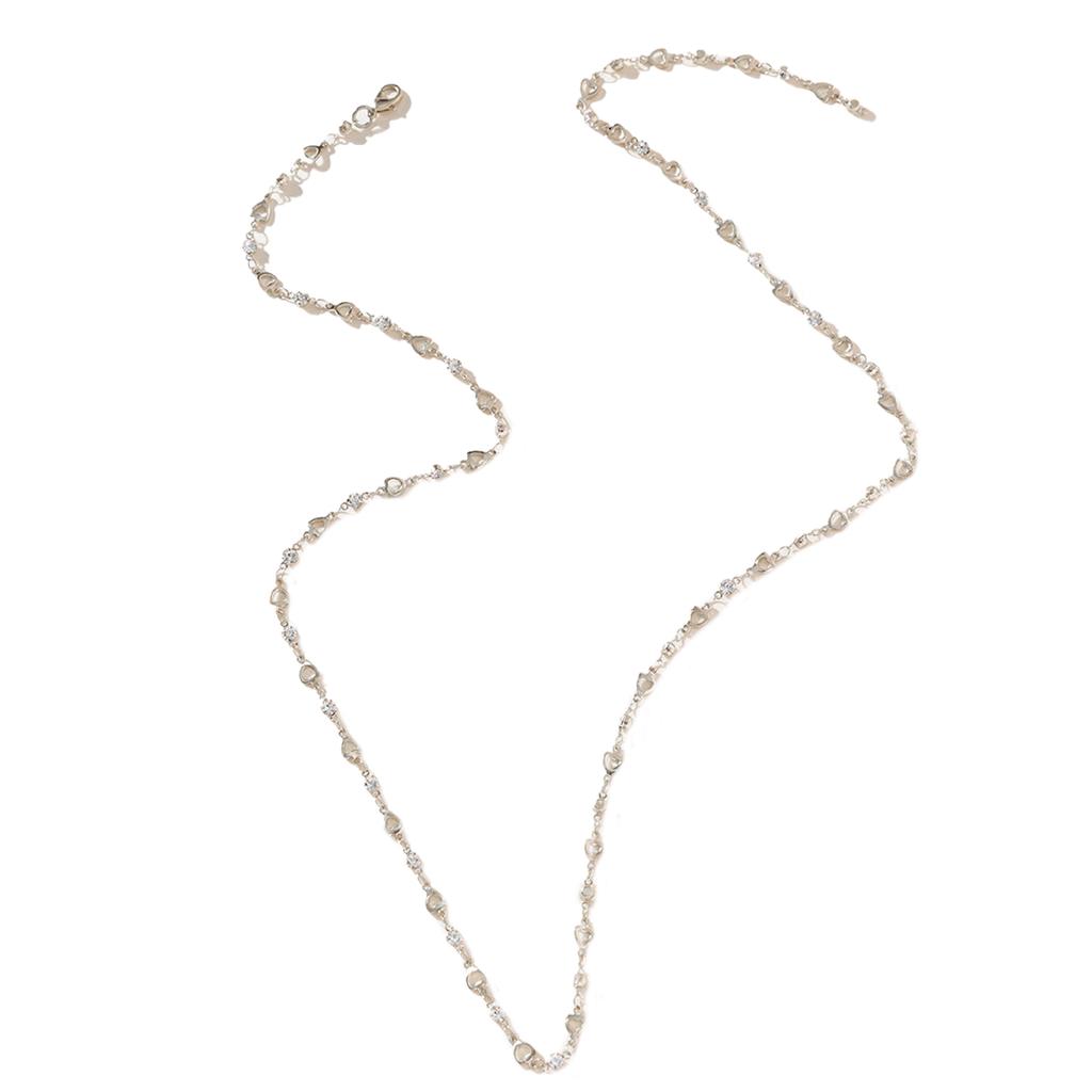 Crystal Charm Necklace Long Y-Shaped Chain Fringe Collarbone Chain Elegant Accessory for Parties and Everyday Wear