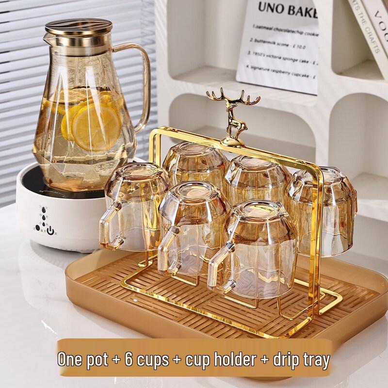 Heat-Resistant Glass Mug Set with Handle