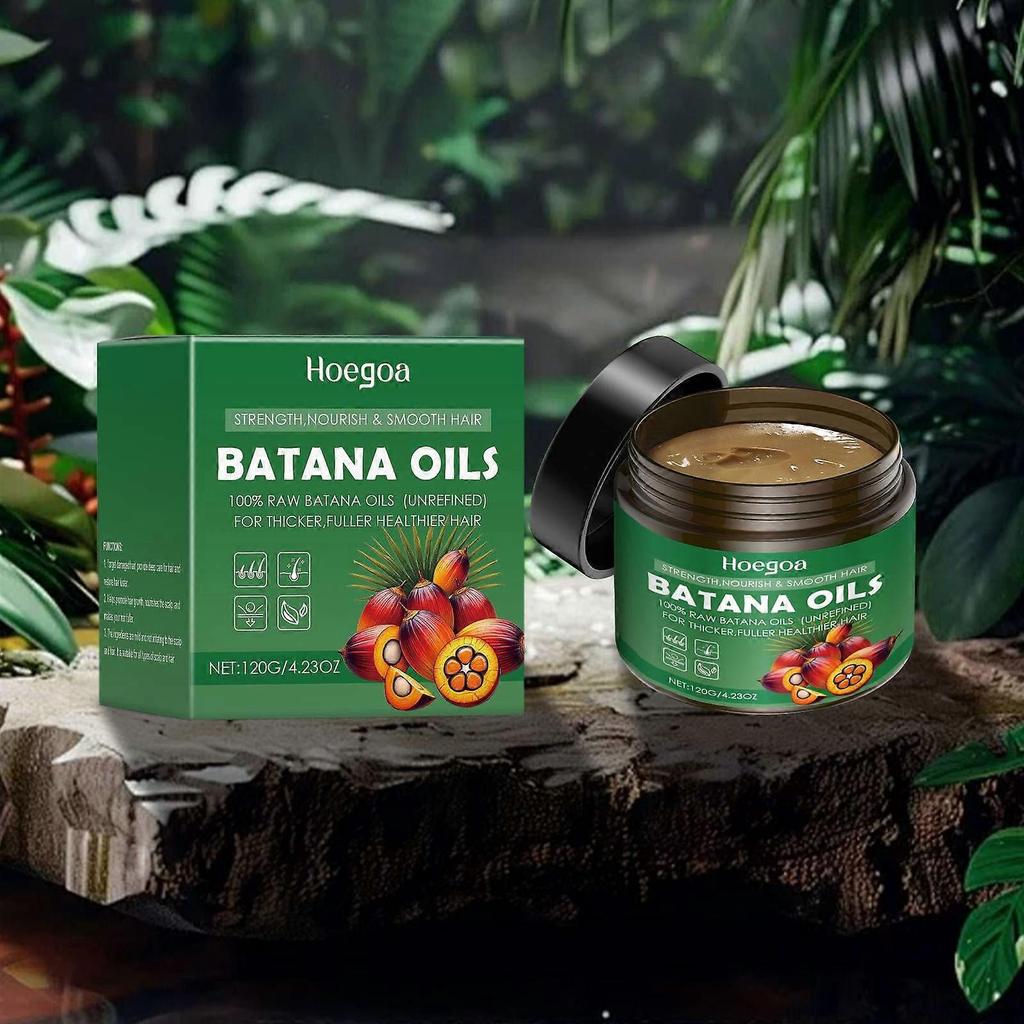 Hoegoa Batana Butter Hair Mask 120g - Repair Dry Damaged Hair, Deep Hydration, Easy Application