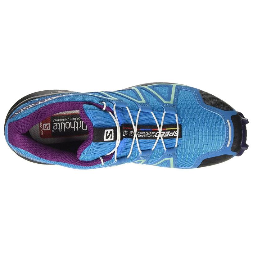 Salomon Speedcross 4 Comfortable Versatile Non-Slip Durable Low-Top Casual Running Shoes Women sneaker Blue 398422