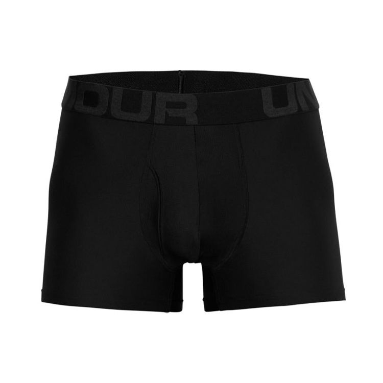 Under Armour Solid Color Sports Casual Boxer Briefs, 2-Pack Men Underwear Black 1363618-001