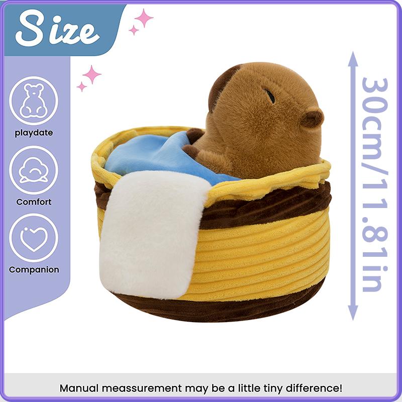 Duschhaube Capybara Plüschtier Stofftiere Kissen Umarmungsspielzeug Kreativer Scherz Heimdekoration Spielhaus Für Kinder Geburtstagsgeschenke 30cm