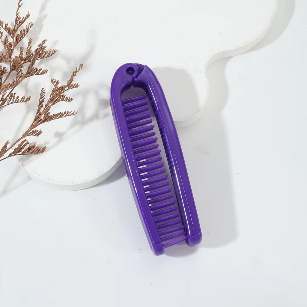 Travel portable folding hair comb - pocket size design, durable plastic bristles and ABS handle For Hair Accessories