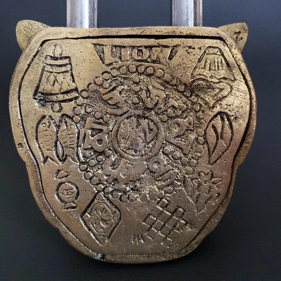 Messing-Löwenschloss mit Schlüsseln, indisches Tier-Vorhängeschloss, Vintage-Metallguss, Geburtstagsgeschenk, Heimdekoration, Muttertag, Vatertagsgeschenk