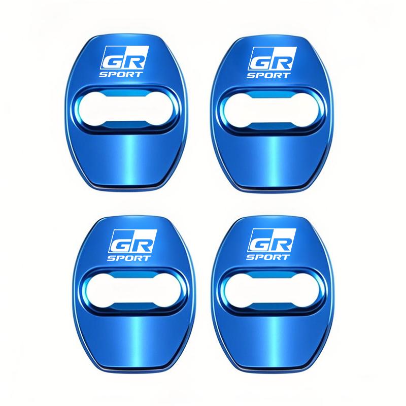 4Pcs Stainless Steel Car Door Lock Cover Case Sticker Accessories For Toyota Corolla Yaris Aygo Prius RAV4 Crown CHR Camry Auris AA9