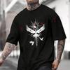 Men T-Shirt Yin Yang Wing Graphic Motorcycle Cotton Men‘s T-Shirt O-neck Short Sleeve Fashion Hip Hop Tops Tee