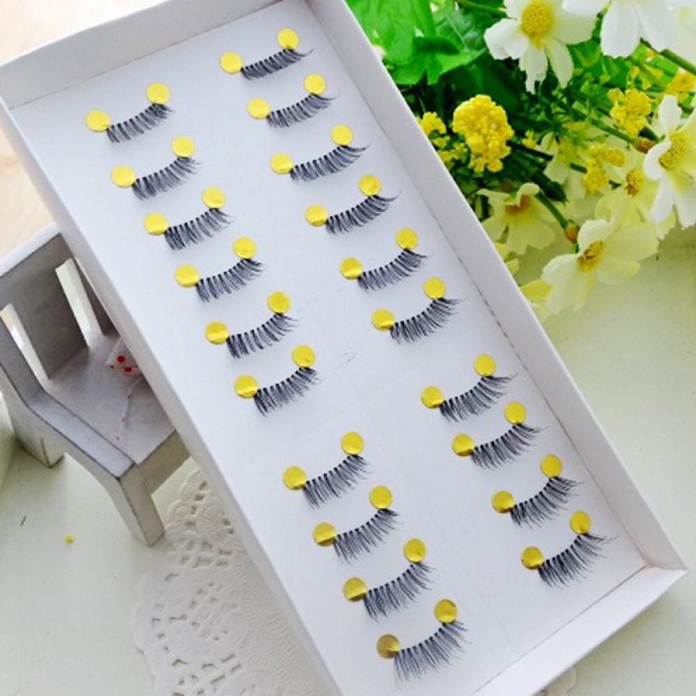 10 Pairs New Makeup Tool Natural Black False Eyelashes Fake Mini Half Corner