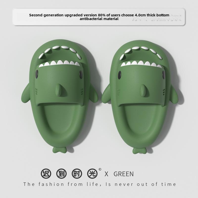Thick-Soled Shark EVA Slippers for Kids and Parents - Non-Slip, Soft, Indoor Summer Sandals