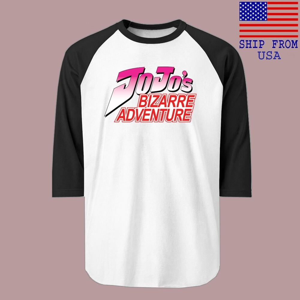 

Jojo#039;s Bizarre Adventure Cartoon Men#039;s Raglan Black Size S2XL Unisex T-Shirt M