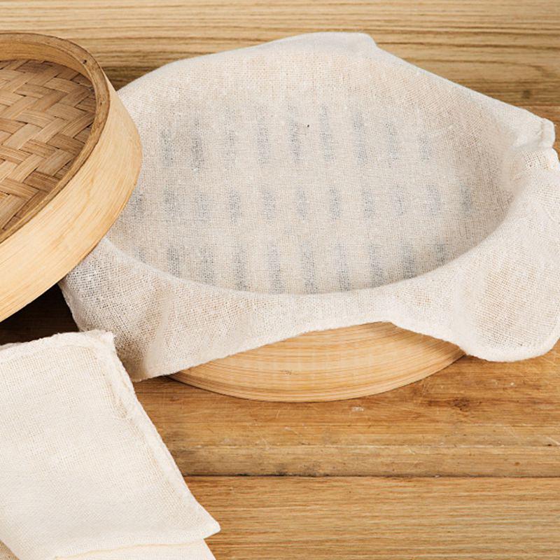 3 ks Čistá bavlna Pařák Utěrka Domácí Zásuvková Utěrka Podložka na dušenou rýži a buchty Čtvercová Bavlněná Gáza Kuchyňský Pařák
