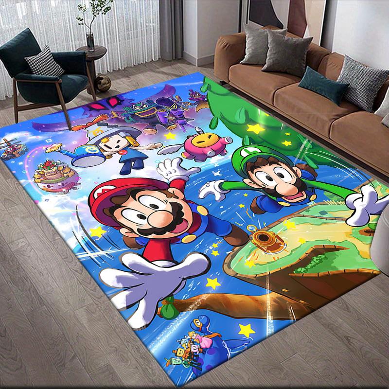 

Super Smash Bros. Mario Anti-Slip Rug, Rectangular Carpet for Bedroom, Game Room & Living Room 60x90cm