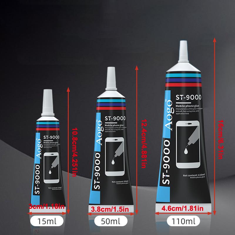 15/50/110ml Schwarz Lautsprecher Reparaturkleber Schaumstoffseite Staubkappe Gummisicke Verklebung Sicke Risse Starker Klebstoff