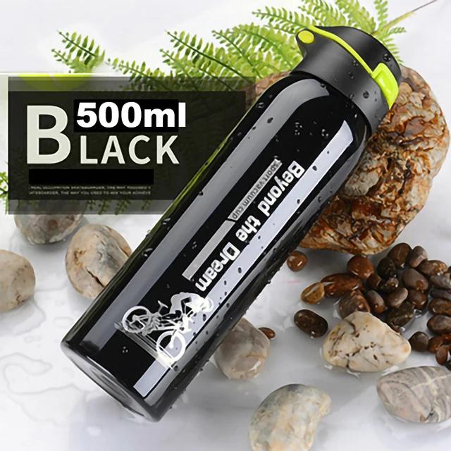 

500ML Vacuum Stainless Steel Bicycle Water Bottle: Double Walled Insulated Cycling Water Bottle, Simple Thermo Mug With Straw чёрный