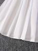 3 Pcs Girls Preppy Skirt Set, Color Block Blazer Jacket with Heart Tee and Pleated Skirt, Trendy Outfits for Kids 8-12 Years