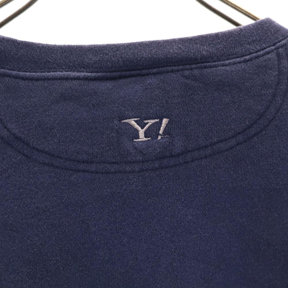 Lee 00s Made in Nepal Yahoo Long sleeve Front V sweat M Navy Back brushed Men's Used