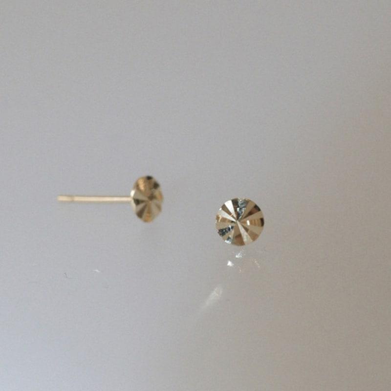 

modernlike 10k gold disc light earrings Rose Gold