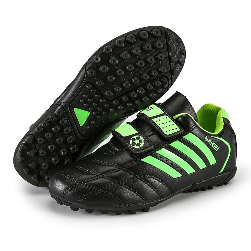 Kinder und Jugendliche, große Größe, stoßdämpfend, rutschfest, verschleißfest, Klettverschluss, kurzer Nagel, Outdoor-Fußballschuhe, Trainingsschuhe