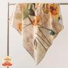 Korean Style Vibe 2026 Spring/Summer Mulberry Silk Scarf for Women - Versatile Print Neck Protector