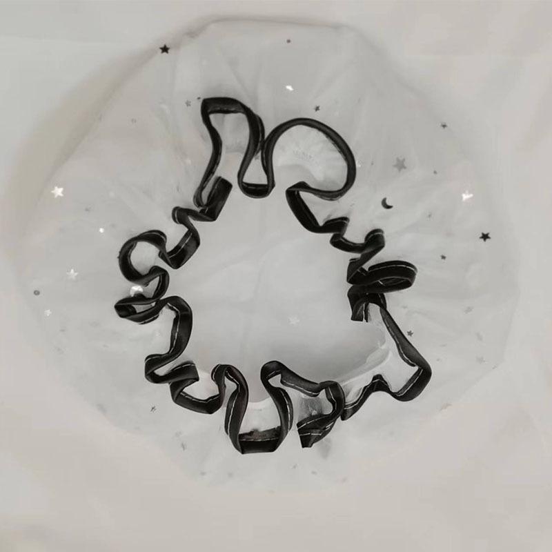 Colorful Reusable Shower Cap with Elastic Band Thicken Bathing Hat for Women Perfect for Hair Salon Bathing Accessory Waterproof