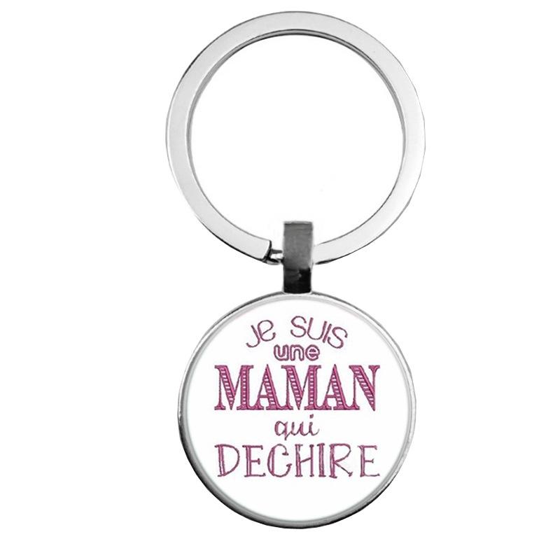 Keychain Accessories Pendant Floral Thanksgiving Text Good Friends Retro Personalized Keychain Gift Pendant