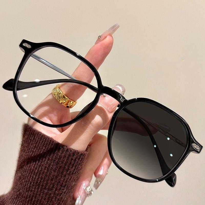 

Versatile Square Shape Full Frame Photochromic Myopic Eyeglasses Unisex Design Business Casual Blue Ray Blocking Near Sight Eyeglasses To -4.0 0