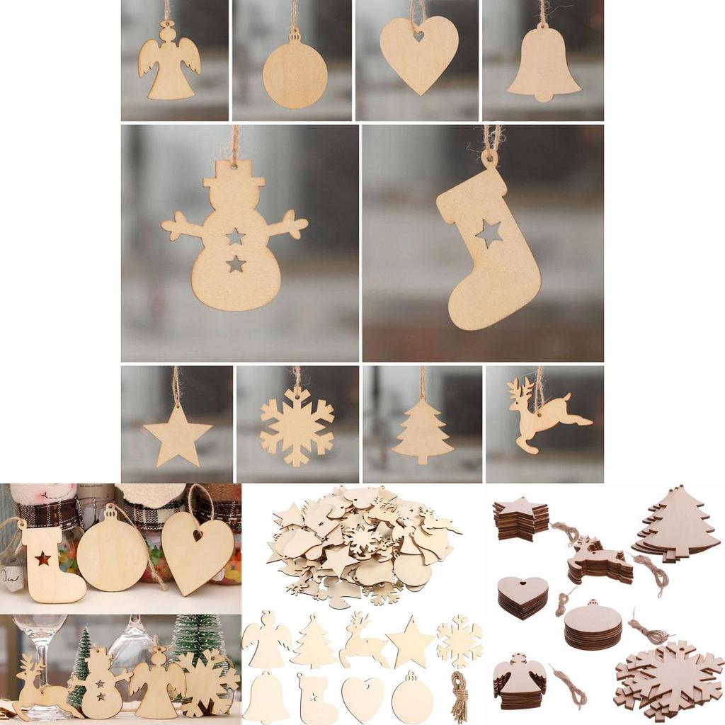 Elegant Christmas Wood Chip Ornaments For Charming Tree And Home Decoration