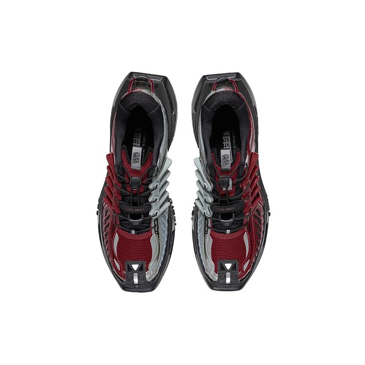 New LiNing Cushioning, Slip Resistant, Abrasion Resistant, Rebound Low Top Casual Shoes Men's Bull Red AGLR041-11