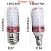 Red Color E14/ E27 Corn Lights Energy Saving High Brightness LED Corn Bulbs No Flicker Replace LED Bulbs Christmas