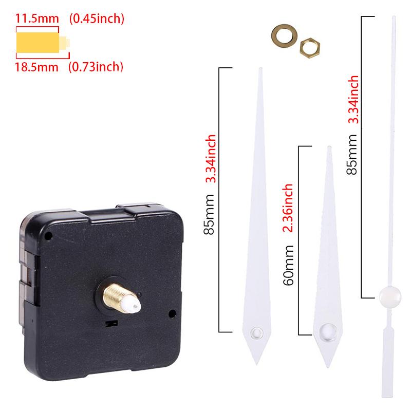 Uhrwerk Leises Quarzwerk Maschine Wandzeiger Set Uhrwerk Tisch Langer Schaft DIY Uhren Reparaturteile