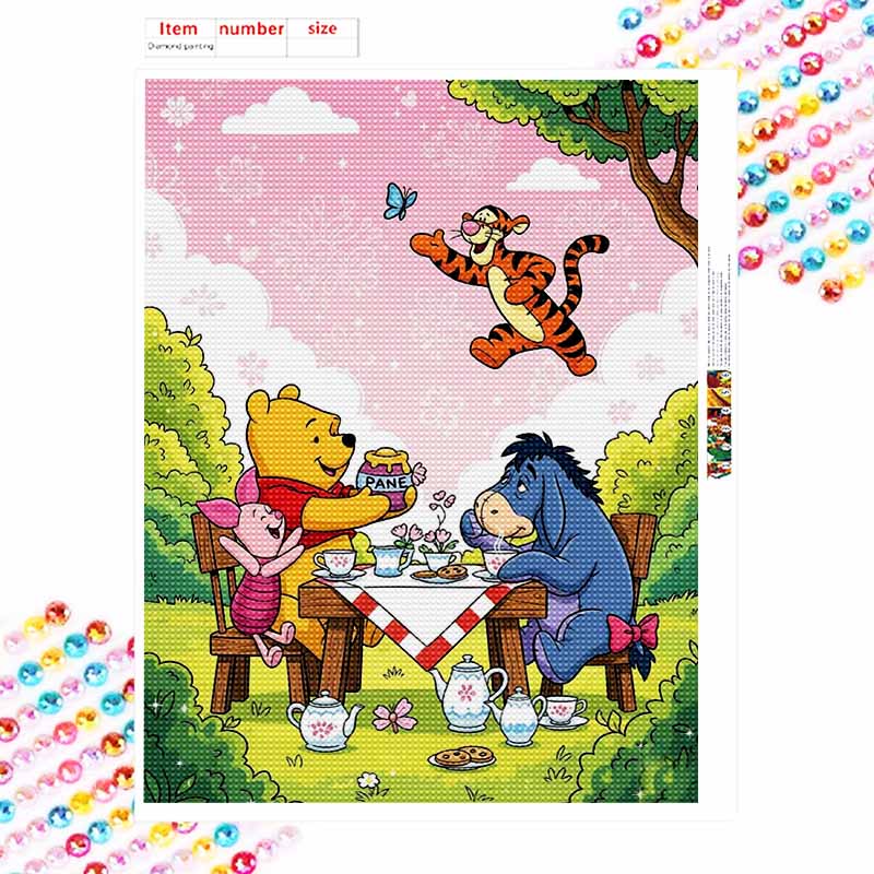 Disney Diamond Painting Kit Winnie the Pooh Classic Home Decor Craft Perfect Gift Idea Diamond Art