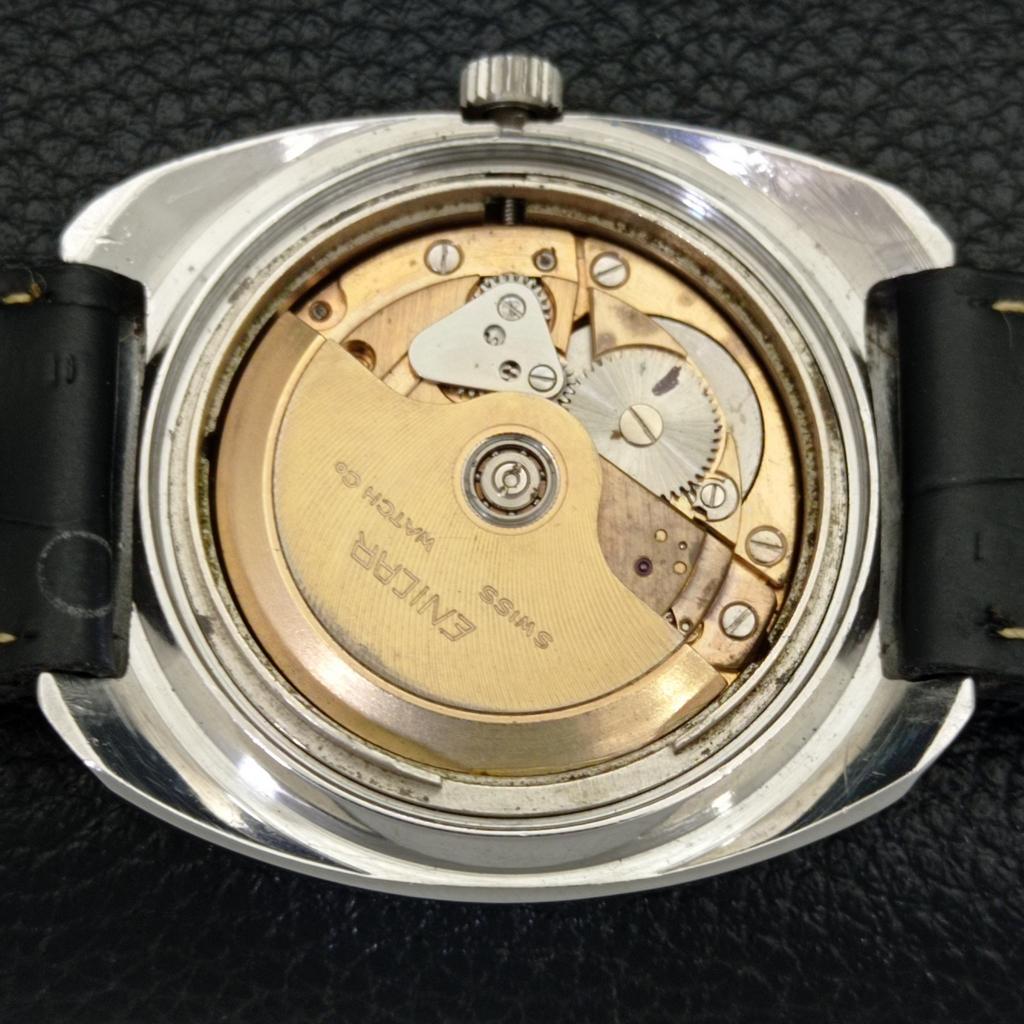 Gebrauchte automatische Herrenuhr Enicar Star Jewels 167 mit weißem Zifferblatt, Schweizer Uhrwerk, A432163-2