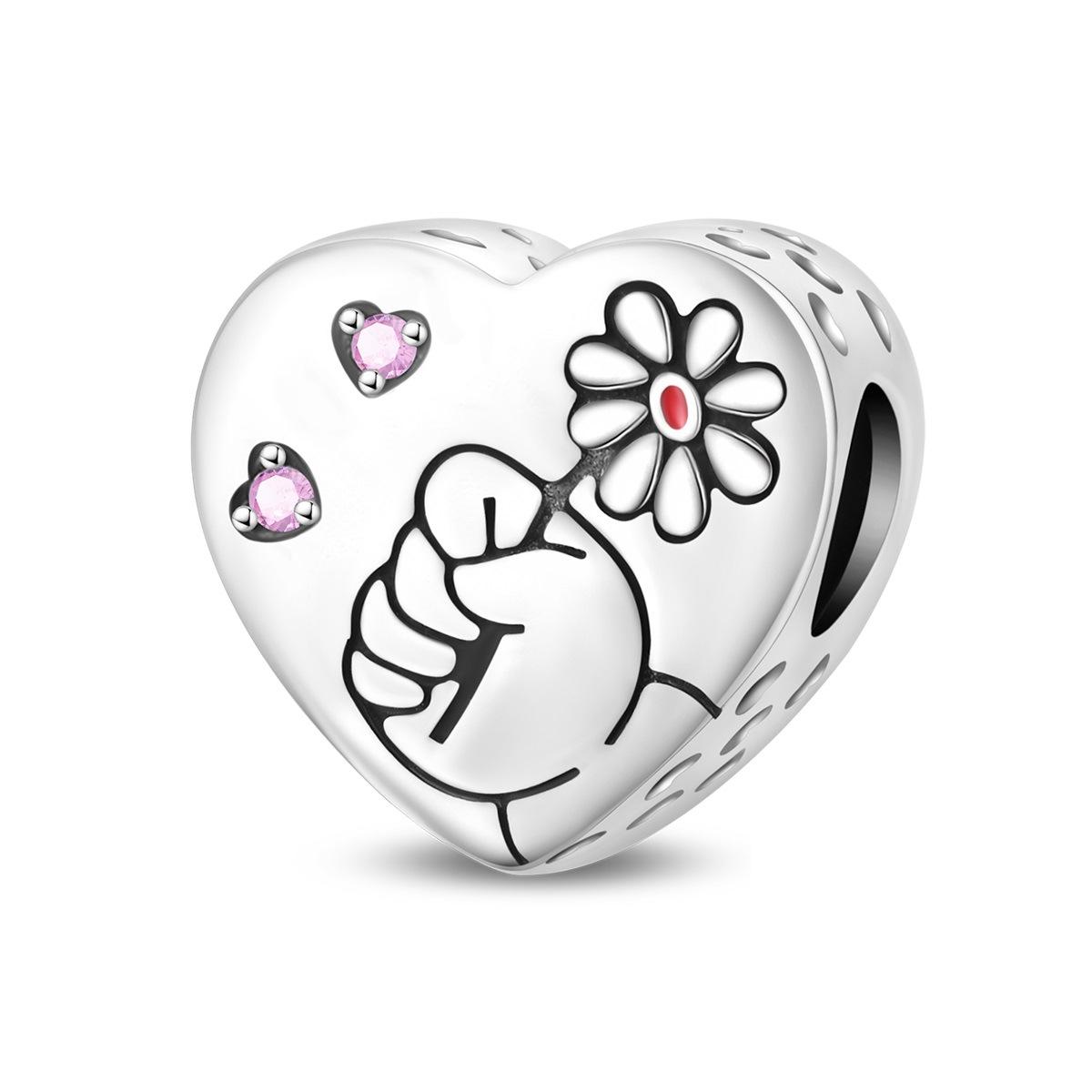 Family Boy Girl Charm Pendant Decorative Bead Jewelry Bracelet Accessories Copper