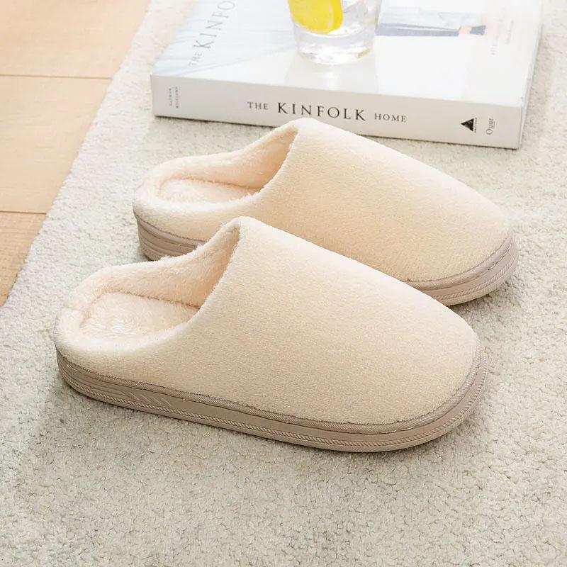 Хлопковые тапочки женские осенние и зимние домашние нескользящие утолщенные тапочки — фото 10