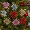 Glitter Artificial Christmas Flower DIY Xmas Decorative Flowers  New Year Gifts