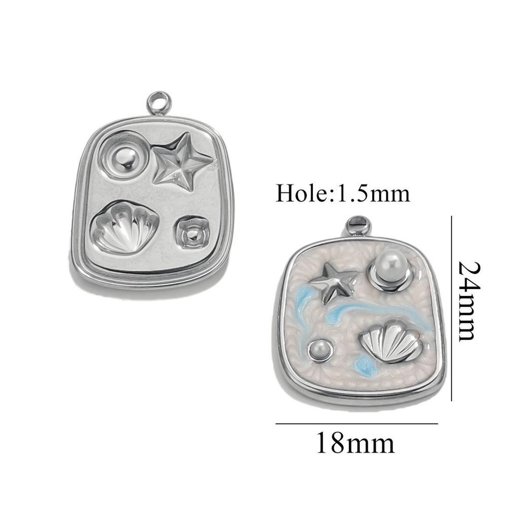 2 Pcs 304 Stainless Steel Charms Enamel Lotus Flowers Starfish Birds Sun Pendants For Diy Necklace Bracelet Jewelry Making